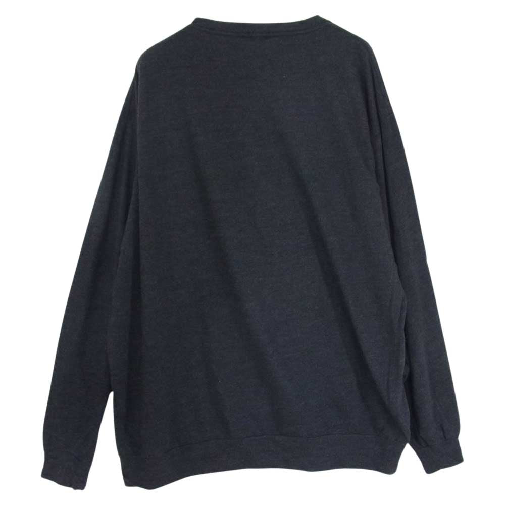 COMOLI コモリ 21AW U03-05006 ウール天竺 長袖クルー 長袖 Tシャツ charcoal チャコール サイズ3 ダークグレー系 3【中古】