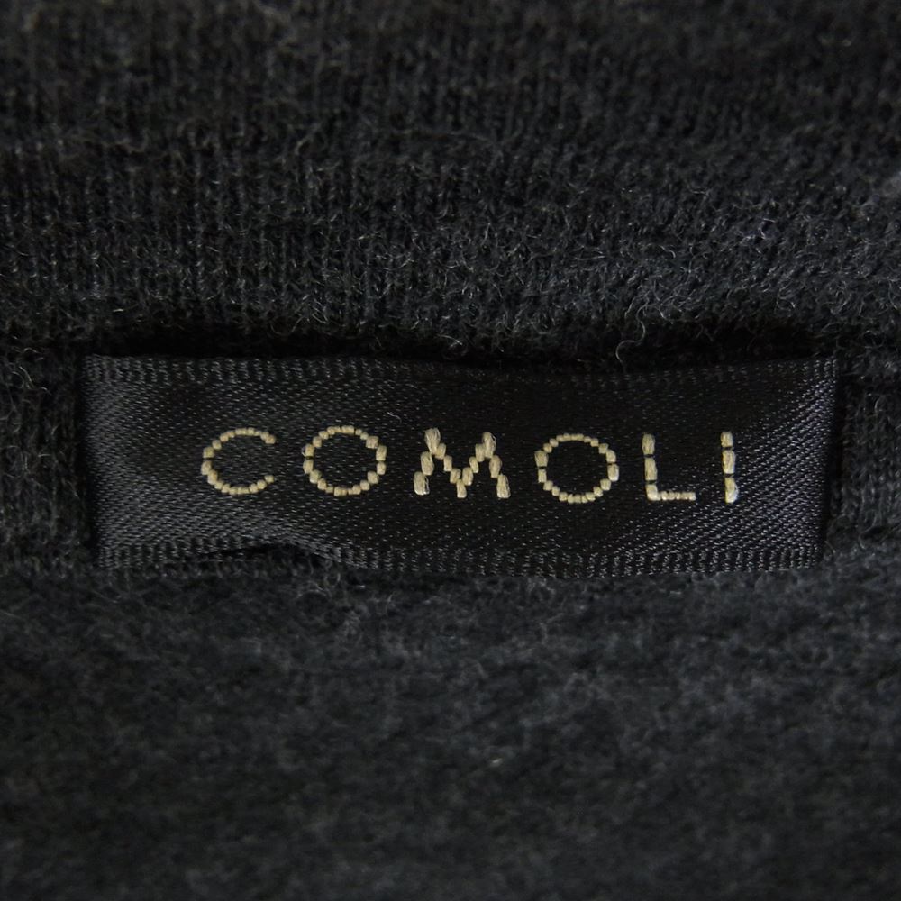 COMOLI コモリ 21AW U03-05006 ウール天竺 長袖クルー 長袖 Tシャツ charcoal チャコール サイズ3 ダークグレー系 3【中古】