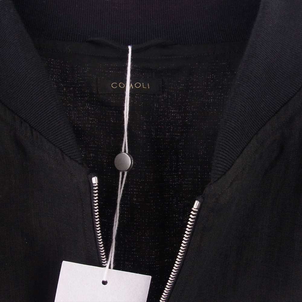 COMOLI コモリ 23SS X01-01023 リネンWクロス ジップブルゾン BLACK ブラック サイズ2 ブラック系 2【新古品】【未使用】【中古】