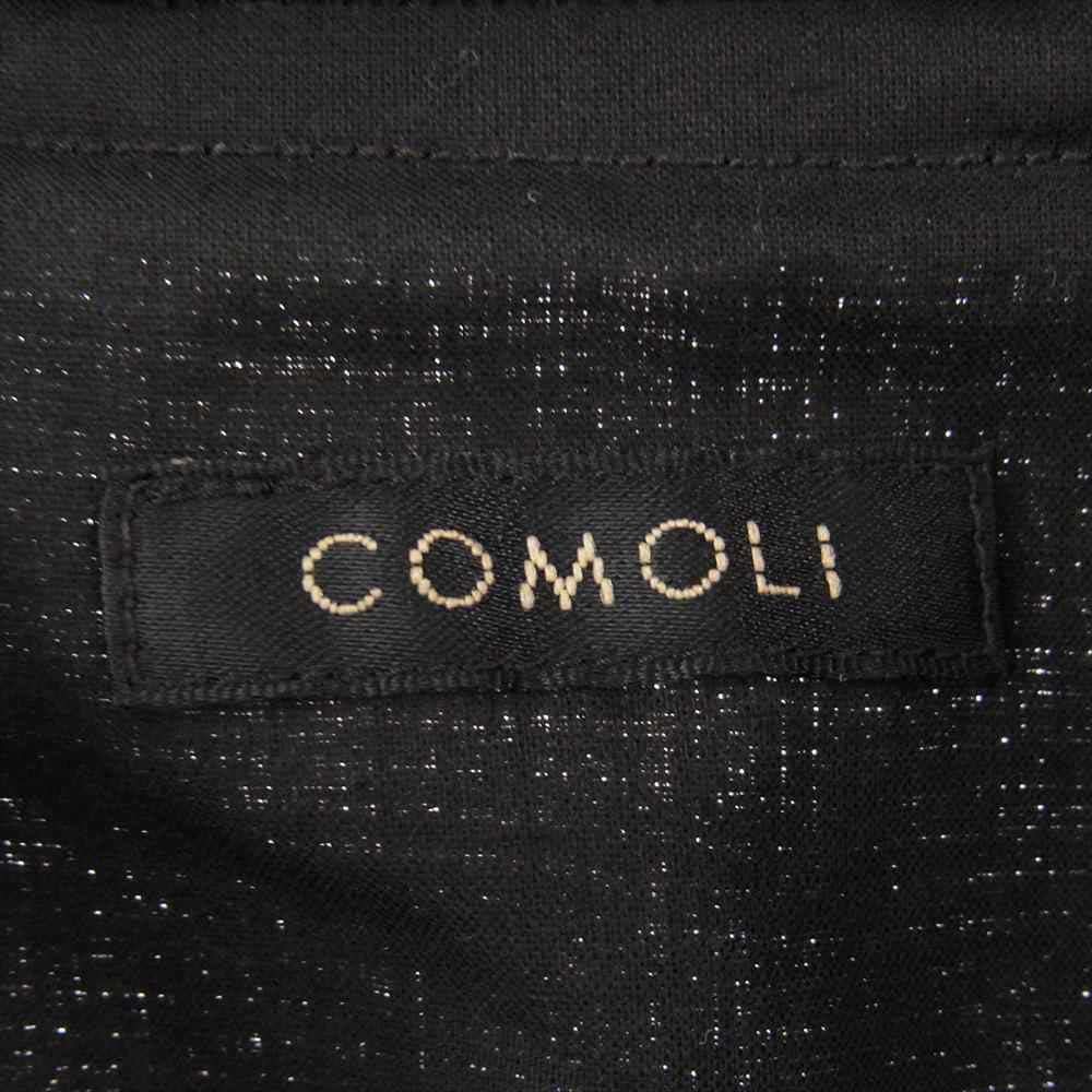 COMOLI コモリ 23SS X01-01023 リネンWクロス ジップブルゾン BLACK ブラック サイズ2 ブラック系 2【新古品】【未使用】【中古】