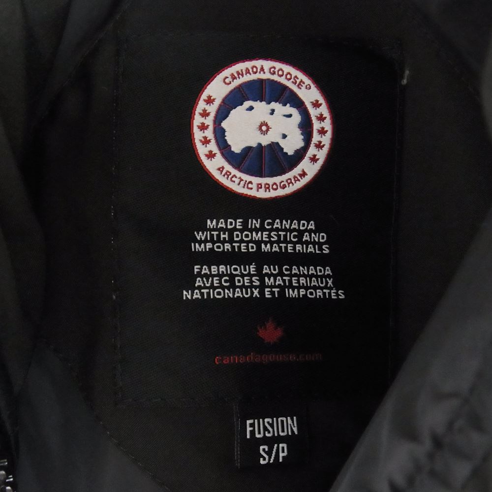 CANADA GOOSE カナダグース 3035LA サザビータグ MYSTIQUE PARKA FUSION FIT ミスティーク パーカ フュージョン フィット ロング ダウン コート ジャケット ブラック系 S【中古】