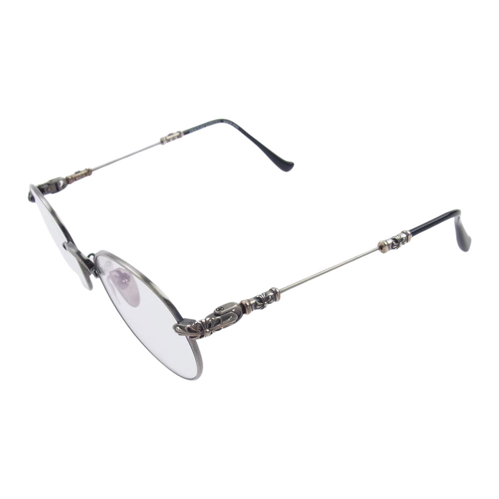 CHROME HEARTS クロムハーツ（原本無） 2023年銀座店購入時証明書付属 レシート付属 BUBBA-A AS-BK-P アイウェア 眼鏡 サングラス ブラック系 シルバー系【中古】