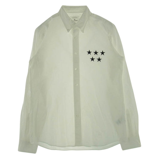 uniform experiment ユニフォームエクスペリメント UE-170006 WHITE LINE ホワイトライン 5 STAR APPLIQUE BD SHIRT スターアップリケ ボタンダウン 長袖シャツ ホワイト系 2【中古】