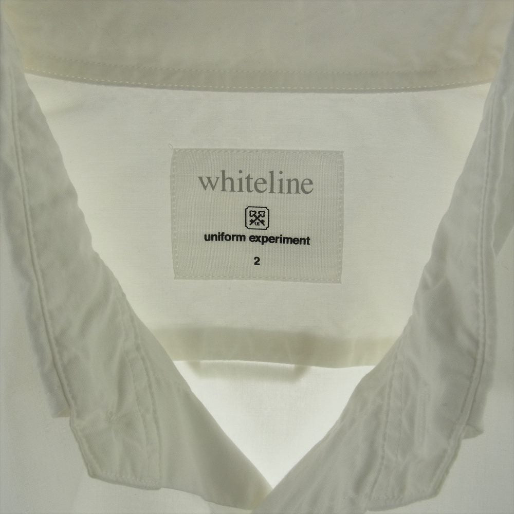 uniform experiment ユニフォームエクスペリメント UE-170006 WHITE LINE ホワイトライン 5 STAR APPLIQUE BD SHIRT スターアップリケ ボタンダウン 長袖シャツ ホワイト系 2【中古】