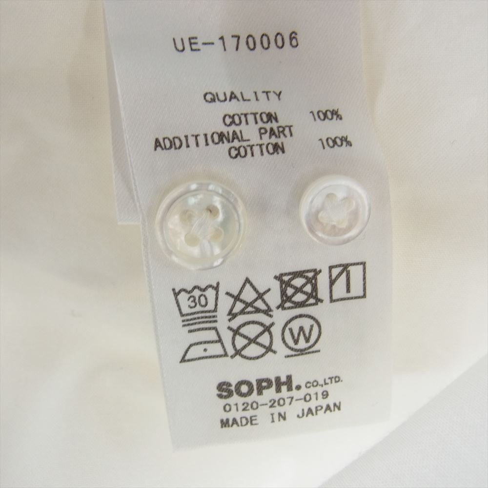 uniform experiment ユニフォームエクスペリメント UE-170006 WHITE LINE ホワイトライン 5 STAR APPLIQUE BD SHIRT スターアップリケ ボタンダウン 長袖シャツ ホワイト系 2【中古】