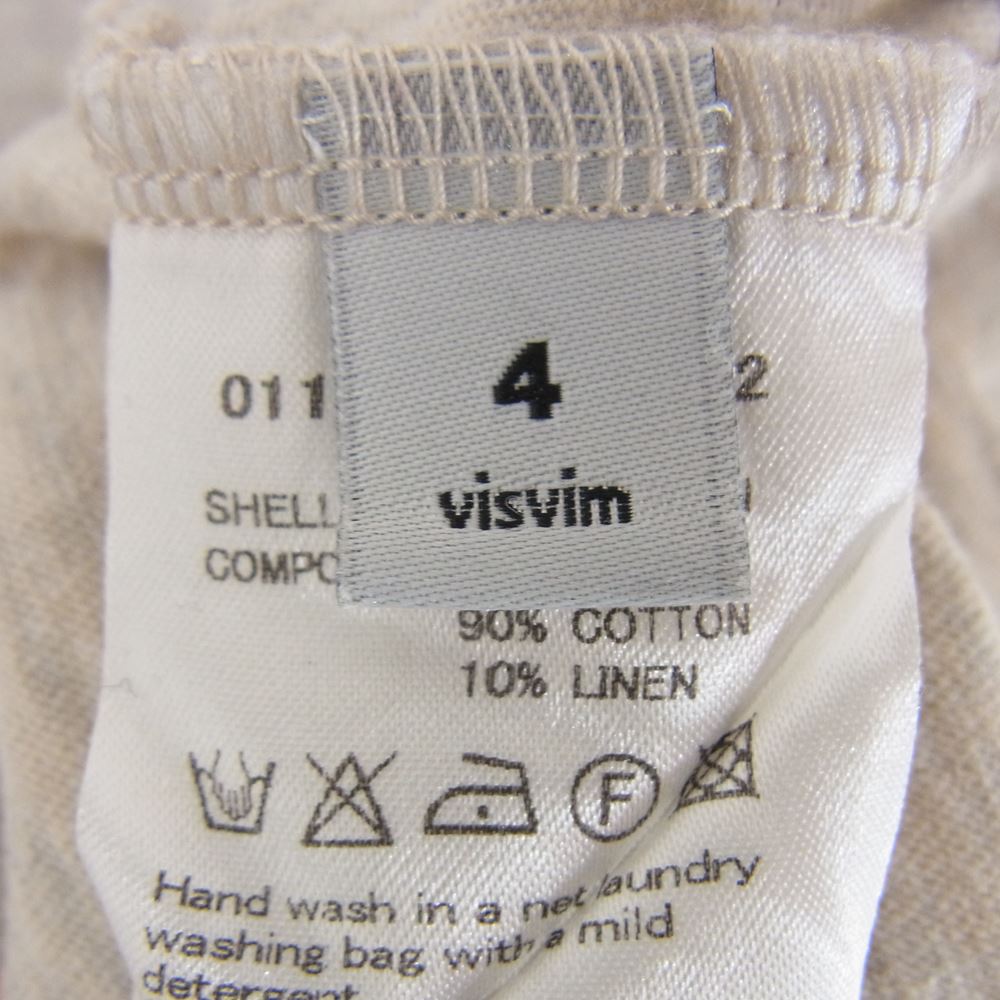 VISVIM ビズビム 0114105010072 POCKET TEE S/S BANDANA STAR バンダナスター ポケット Tシャツ ベージュ系 4【中古】