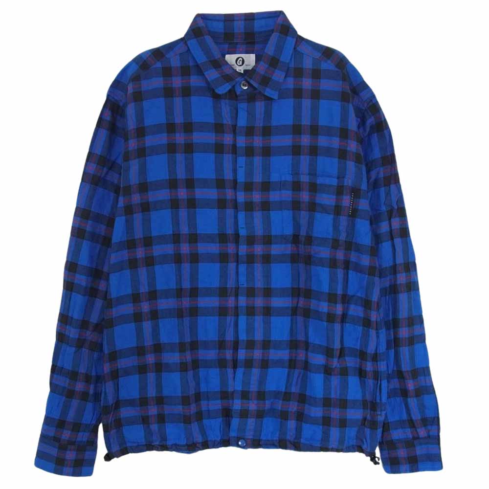 GOODENOUGH グッドイナフ GE-171005 SHIRTS JK ドローコード チェック シャツ ジャケット ブルー系 M【中古】