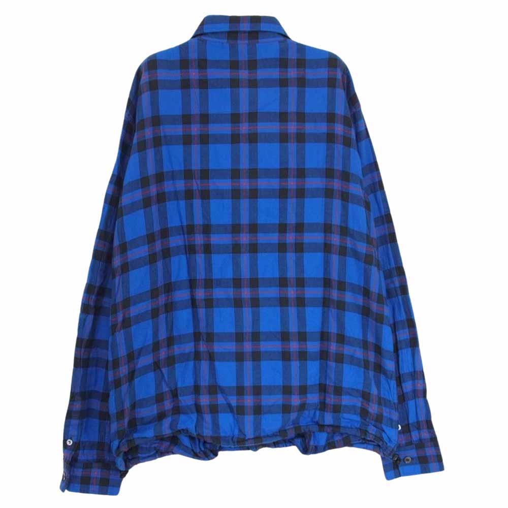 GOODENOUGH グッドイナフ GE-171005 SHIRTS JK ドローコード チェック シャツ ジャケット ブルー系 M【中古】