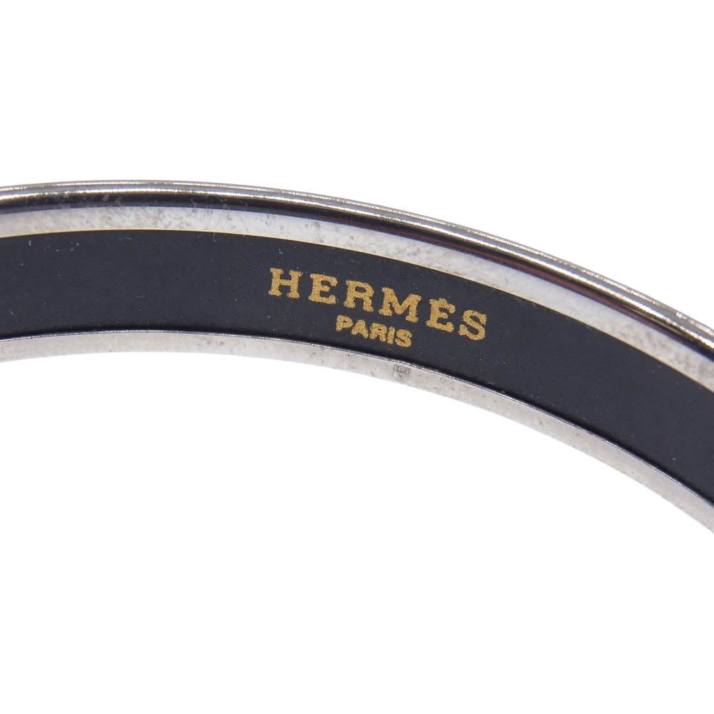 HERMES エルメス エマイユ ブレスレット シルバー系 ワインレッド系【中古】