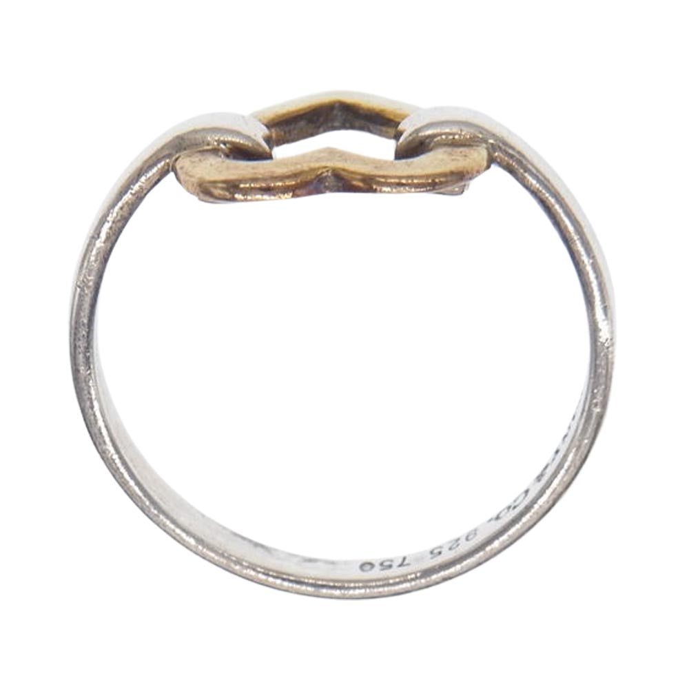 TIFFANY&Co. ティファニー シルバー K18 コンビ ハート リング シルバー系 ゴールド系 7.5号【中古】
