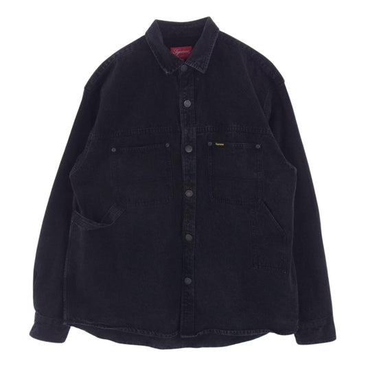 Supreme シュプリーム Denim Painter Shirt デニム ペインター 長袖 シャツ ブラック系 M【中古】