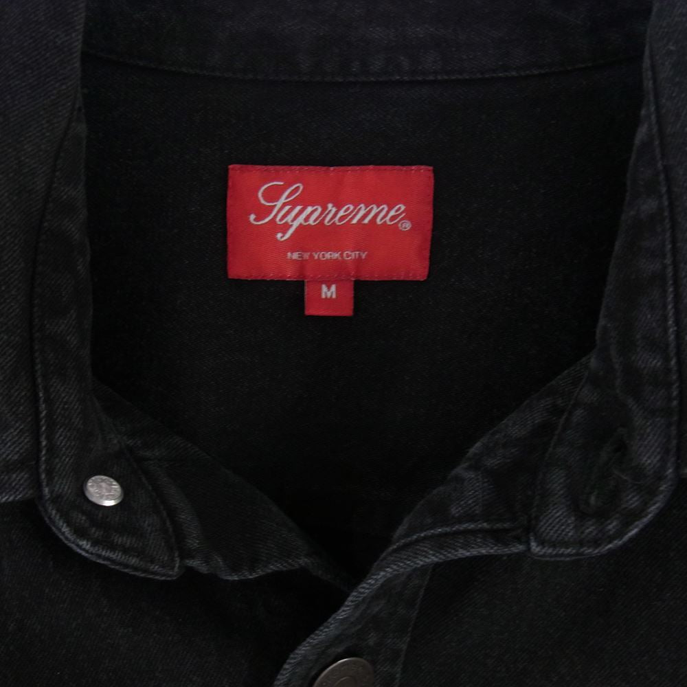Supreme シュプリーム Denim Painter Shirt デニム ペインター 長袖 シャツ ブラック系 M【中古】