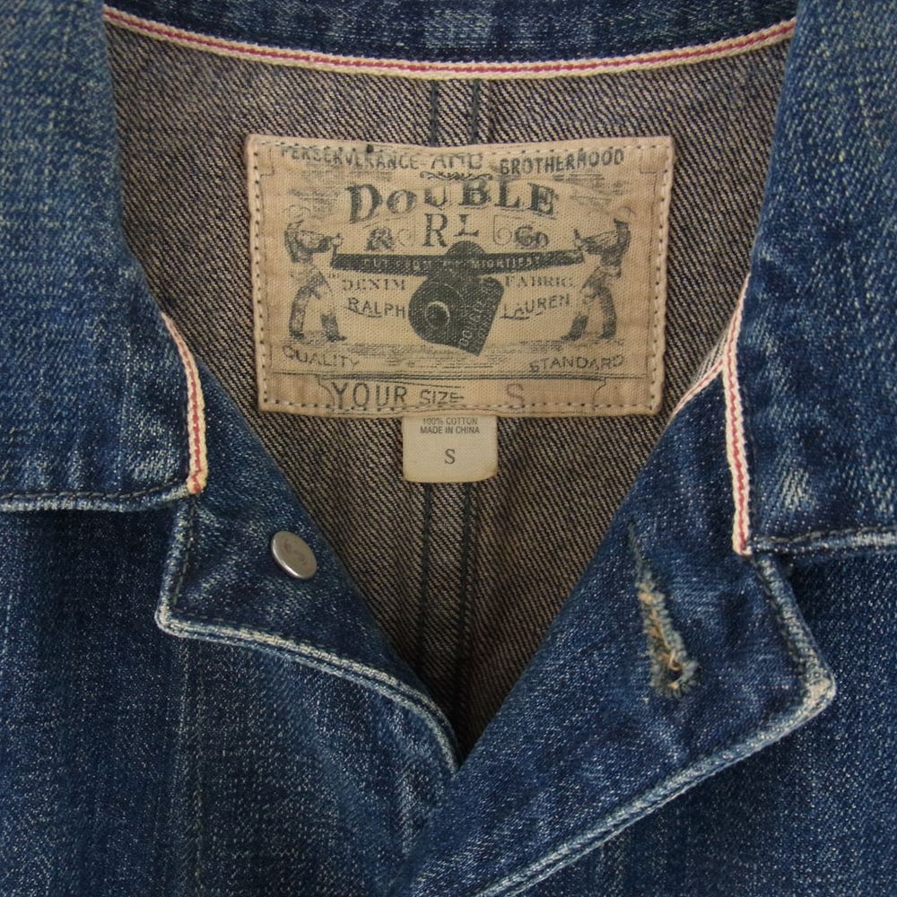 RRL ダブルアールエル ENIM COVERALL USED VINTAGE 加工 デニム カバーオール ジャケット インディゴブルー系 S【中古】