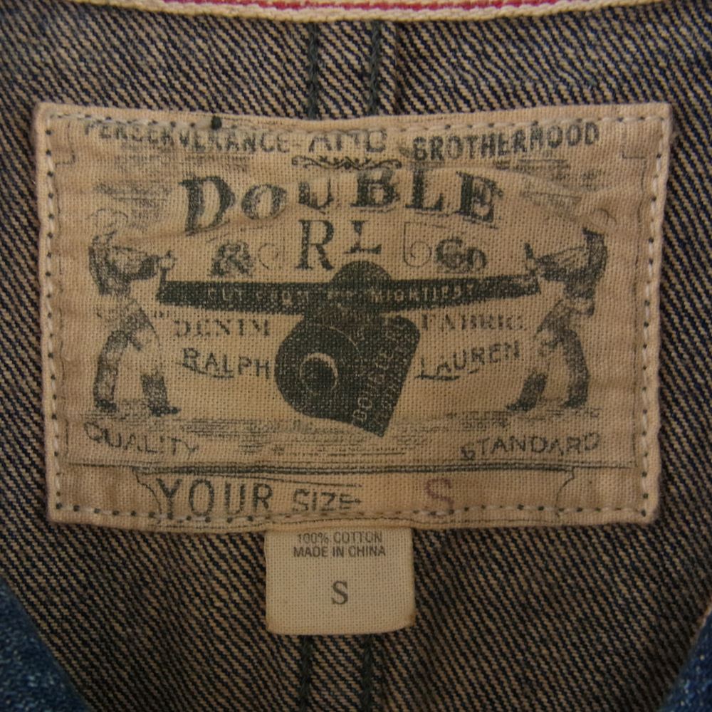 RRL ダブルアールエル ENIM COVERALL USED VINTAGE 加工 デニム カバーオール ジャケット インディゴブルー系 S【中古】