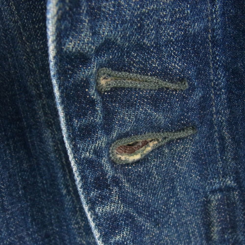 RRL ダブルアールエル ENIM COVERALL USED VINTAGE 加工 デニム カバーオール ジャケット インディゴブルー系 S【中古】