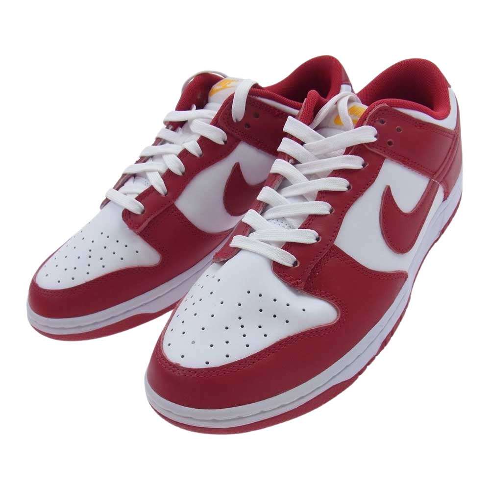 NIKE ナイキ DD1391-602 Dunk Low Gym Red ダンク ロー ジムレッド スニーカー ホワイト系 レッド系 27cm【極上美品】【中古】