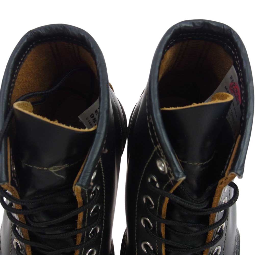 RED WING レッドウィング 9874 IRISH SETTER 6 MOC アイリッシュセッター 6インチ モック ブーツ ブラック系 24.5ｃｍ【中古】
