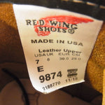 RED WING レッドウィング 9874 IRISH SETTER 6 MOC アイリッシュセッター 6インチ モック ブーツ ブラック系 24.5ｃｍ【中古】