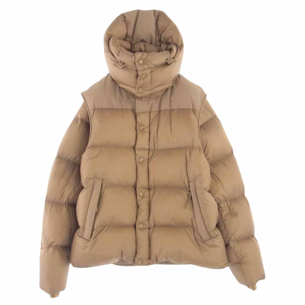 BURBERRY バーバリー 8045182 デタッチャブルスリーブ 4way フーデッド パファージャケット ダウンジャケット ライトブラウン系 M【中古】