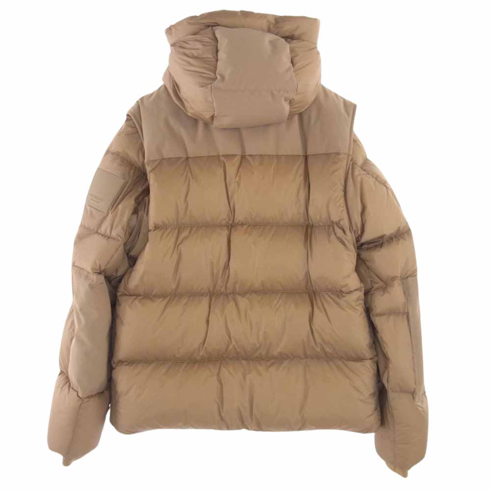 BURBERRY バーバリー 8045182 デタッチャブルスリーブ 4way フーデッド パファージャケット ダウンジャケット ライトブラウン系 M【中古】