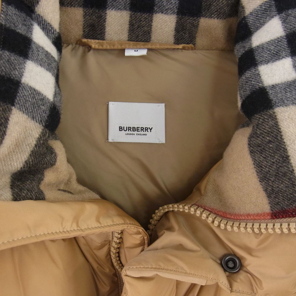 BURBERRY バーバリー 8045182 デタッチャブルスリーブ 4way フーデッド パファージャケット ダウンジャケット ライトブラウン系 M【中古】