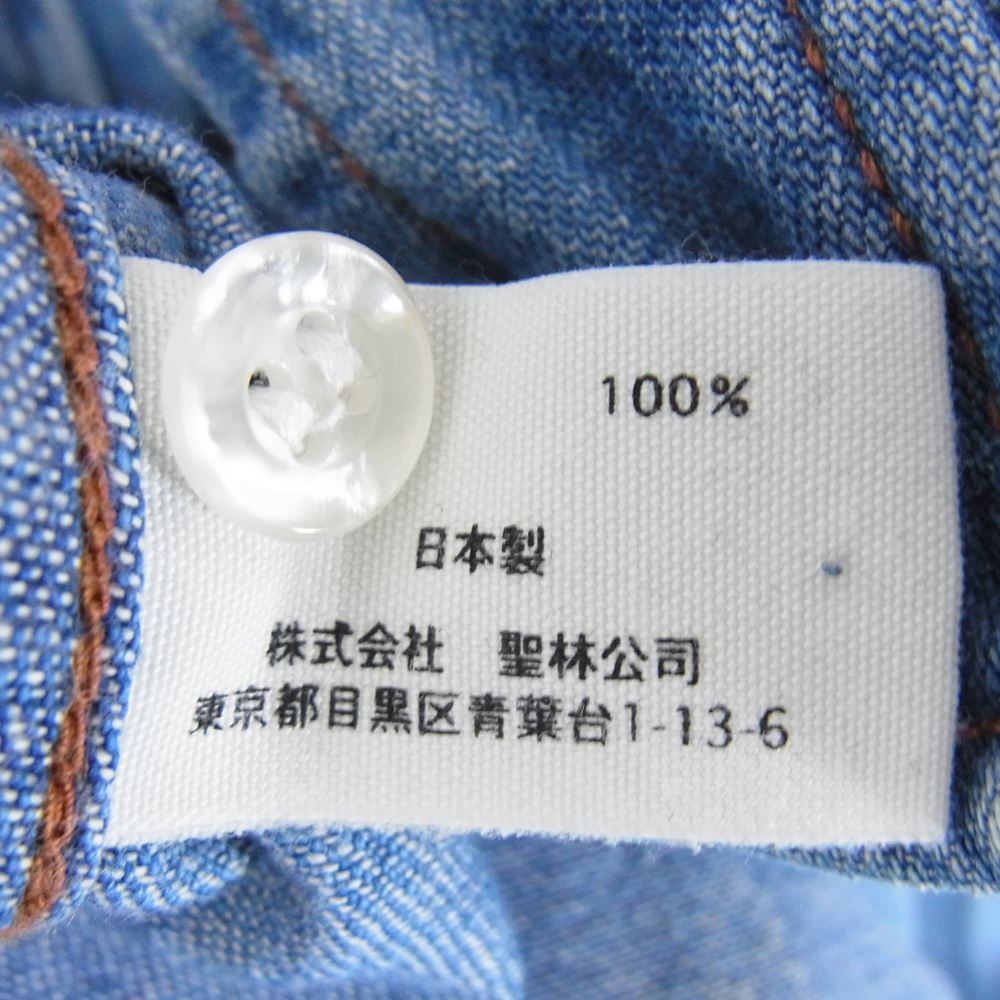 BLUE BLUE ブルーブルー デニム ウエスタン シャツ インディゴブルー系 M【中古】