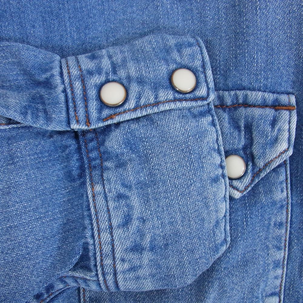 BLUE BLUE ブルーブルー デニム ウエスタン シャツ インディゴブルー系 M【中古】