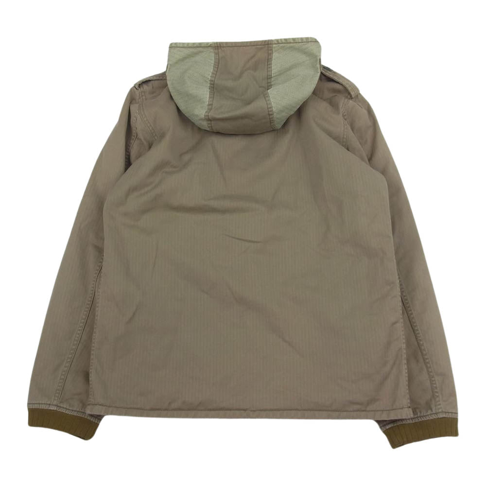 HOLLYWOOD RANCH MARKET ハリウッドランチマーケット H.R.MARKET HBT 中綿 JKT ヘリンボーン ダック コットン フーデッド ジャケット ベージュ系 3【中古】