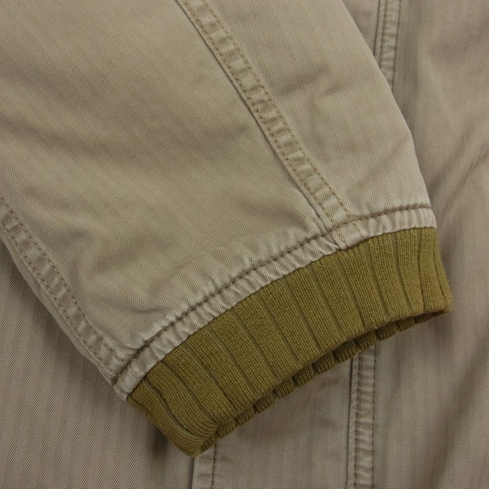 HOLLYWOOD RANCH MARKET ハリウッドランチマーケット H.R.MARKET HBT 中綿 JKT ヘリンボーン ダック コットン フーデッド ジャケット ベージュ系 3【中古】