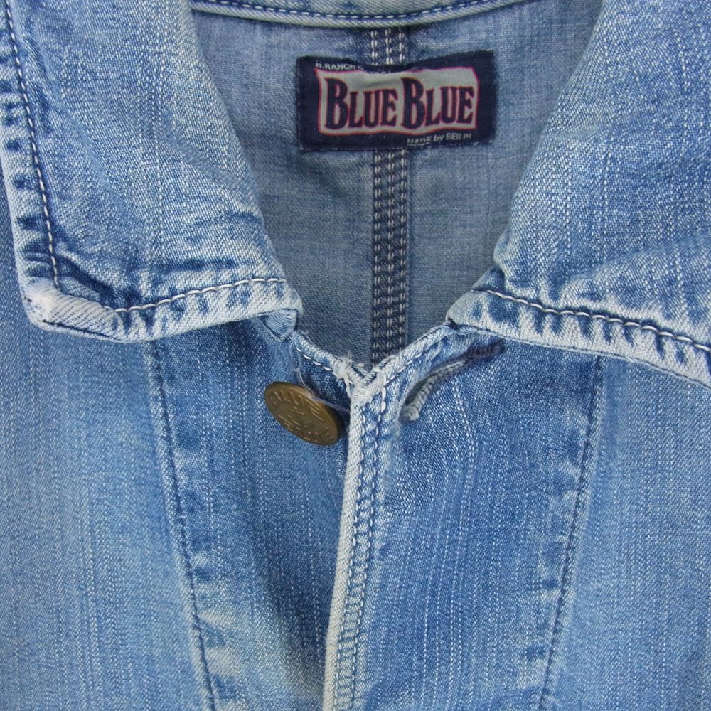 BLUE BLUE ブルーブルー デニム カバーオール ジャケット インディゴブルー系 2【中古】