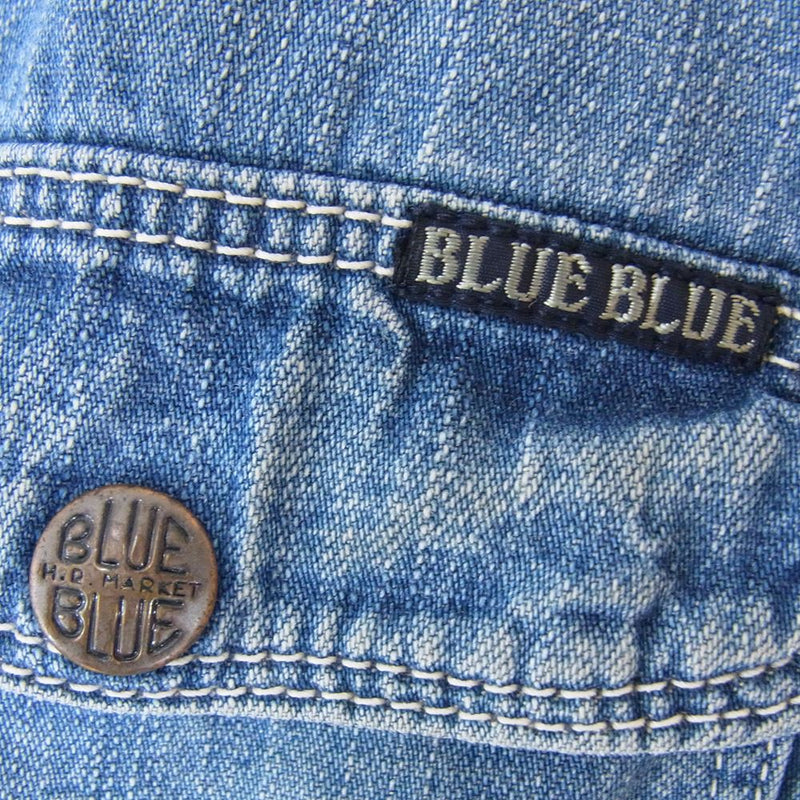 BLUE BLUE ブルーブルー デニム カバーオール ジャケット インディゴブルー系 2【中古】