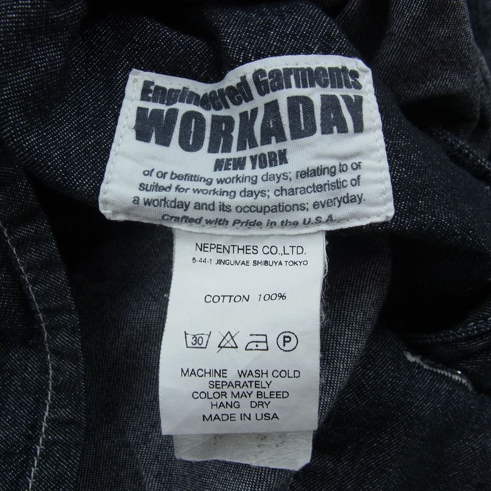 Engineered Garments エンジニアードガーメンツ WORKADAY ワーカデイ カバーオール デニムシャツ ブラック系 S【中古】