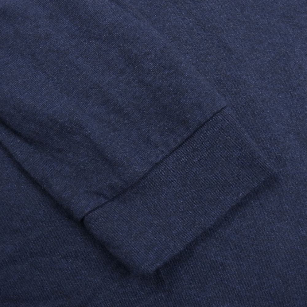 patagonia パタゴニア バックプリント ロゴ プリント 長袖 Tシャツ ネイビー系 L【中古】
