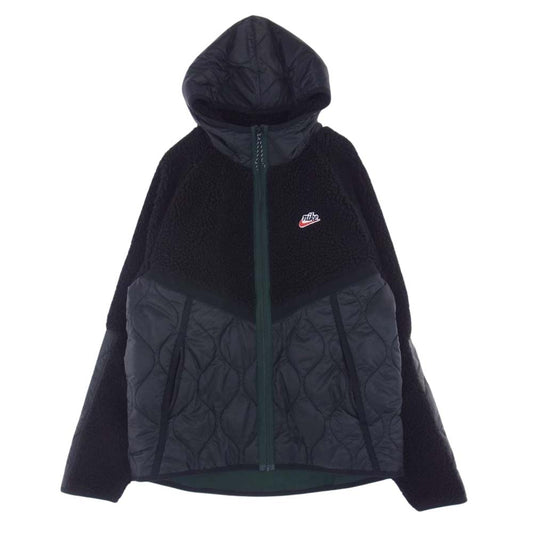 NIKE ナイキ CU4447-010 nikeロゴ ボアフリース キルティング ジャケット ブラック系 XL【美品】【中古】