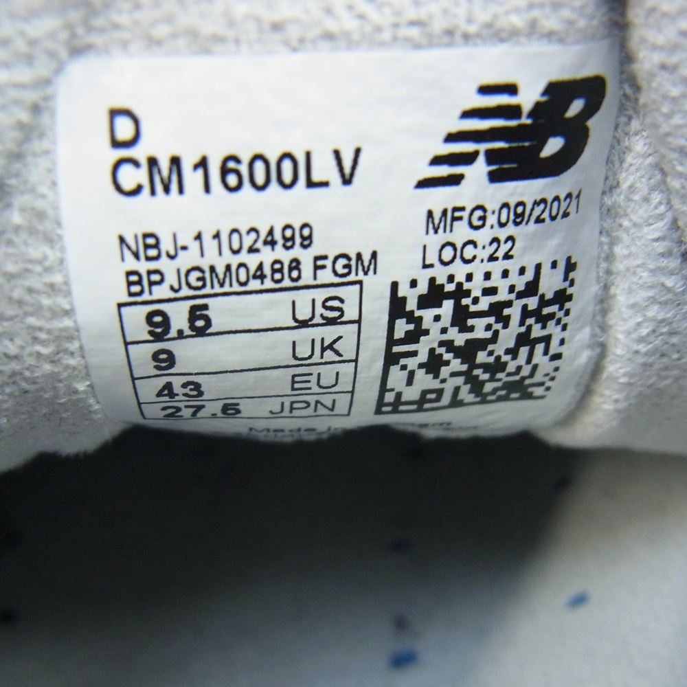 NEW BALANCE ニューバランス CM1600LV CM1600 Navy スニーカー ネイビー系 27.5cm【中古】