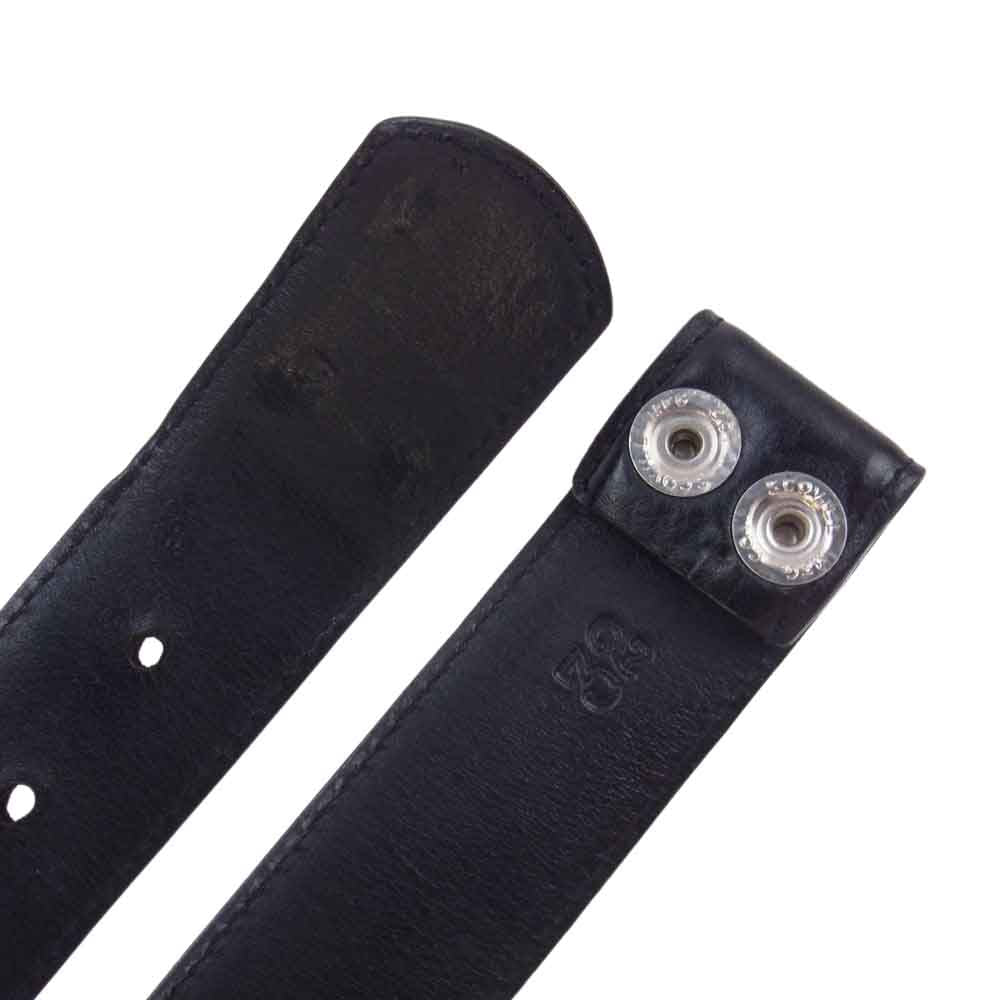 CHROME HEARTS クロムハーツ（原本無） 1.5 STRAP ストラップ レザー ベルト ブラック系 32【中古】