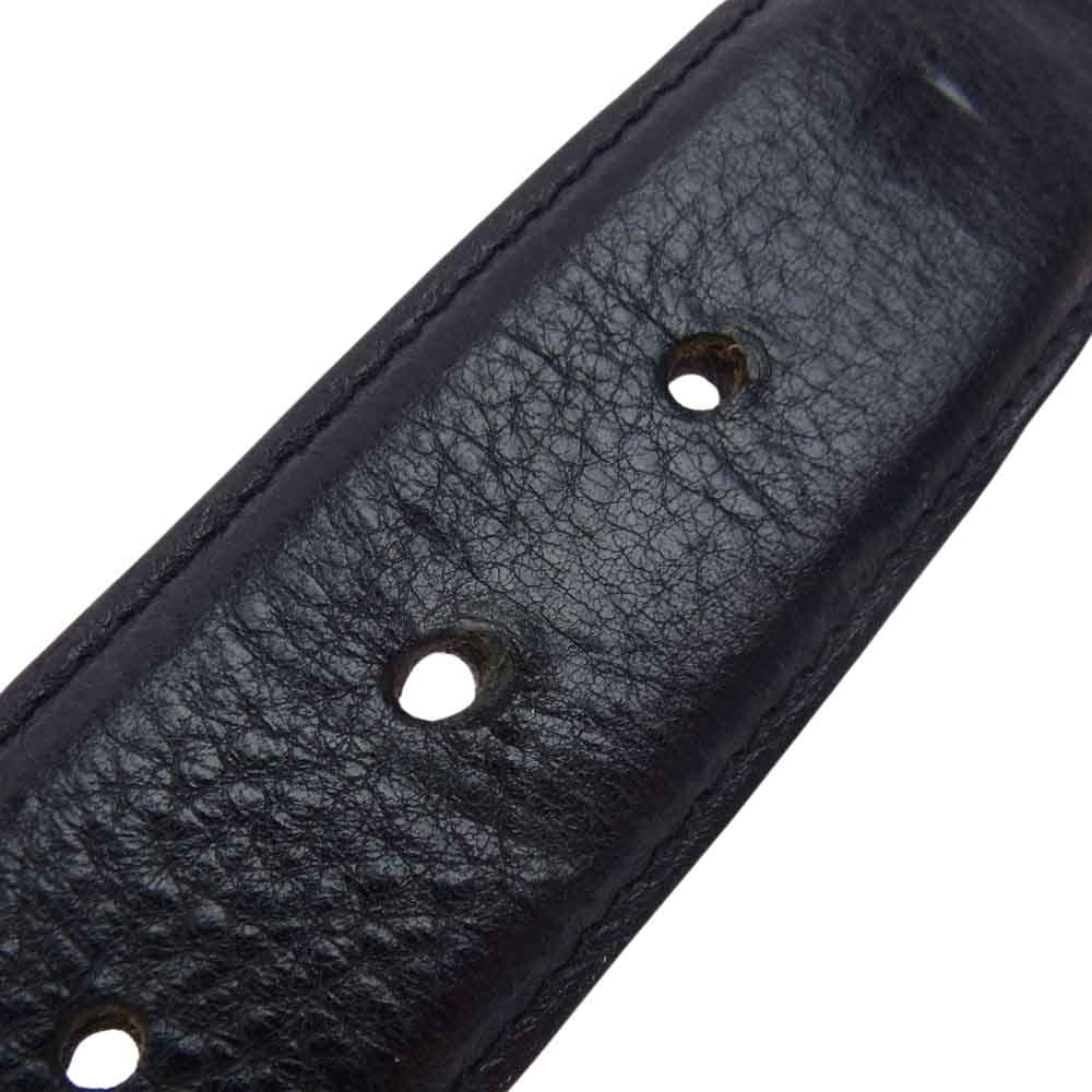 CHROME HEARTS クロムハーツ（原本無） 1.5 STRAP ストラップ レザー ベルト ブラック系 32【中古】