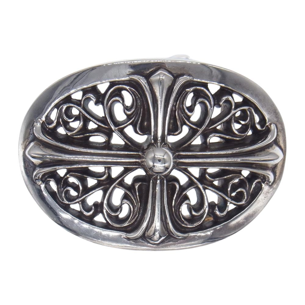 CHROME HEARTS クロムハーツ（原本有） BUCKL OVAL 1.5 クラシックオーバル クロス ベルトバックル シルバー系【中古】