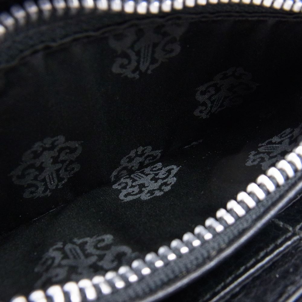 CHROME HEARTS クロムハーツ（原本無） REC F ZIP PLANE ラウンドジップ レザー ウォレット ブラック系【中古】