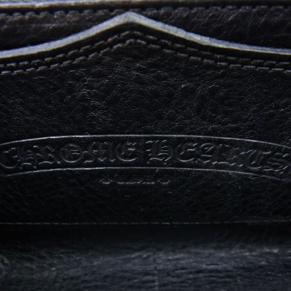 CHROME HEARTS クロムハーツ（原本無） REC F ZIP PLANE ラウンドジップ レザー ウォレット ブラック系【中古】