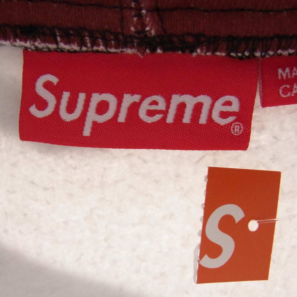 Supreme シュプリーム 13AW SMALL BOX LOGO ZIP スモール ボックスロゴ ジップ パーカー フーディー 迷彩 カモフラ ワインレッド系 ブラック系 M【中古】