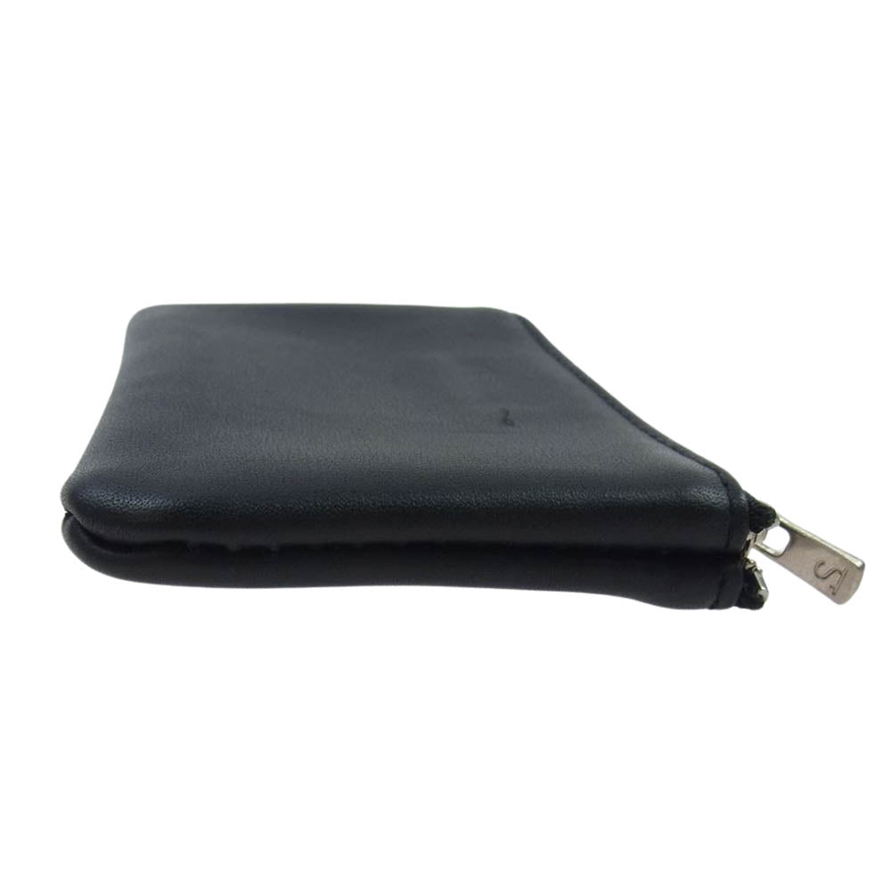 WILDSWANS ワイルドスワンズ MONTPARNASSE MP-FLAT(S) レザー コインケース ブラック系【中古】