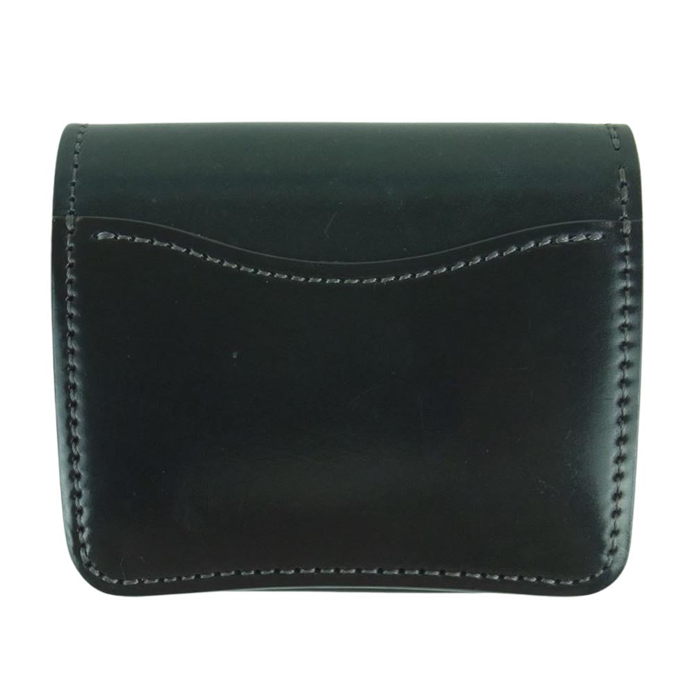 WILDSWANS ワイルドスワンズ PALM パーム レザー 二つ折り 財布 ウォレット ブラック系【中古】