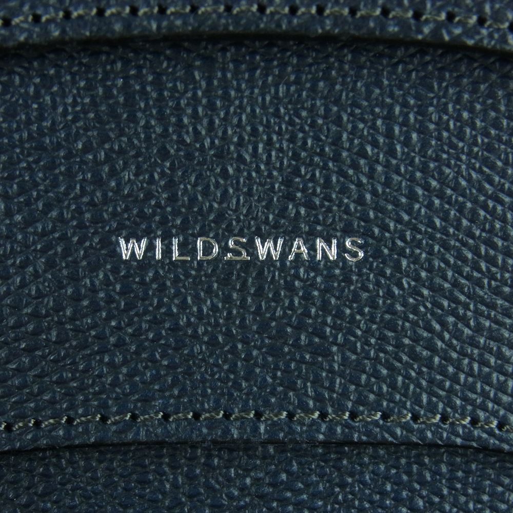 WILDSWANS ワイルドスワンズ PALM パーム レザー 二つ折り 財布 ウォレット ブラック系【中古】
