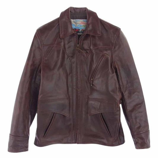 AERO LEATHER エアロレザー HERCULES ヘラクレス ホースハイド ハーフコート レザージャケット ブラウン系 36【中古】