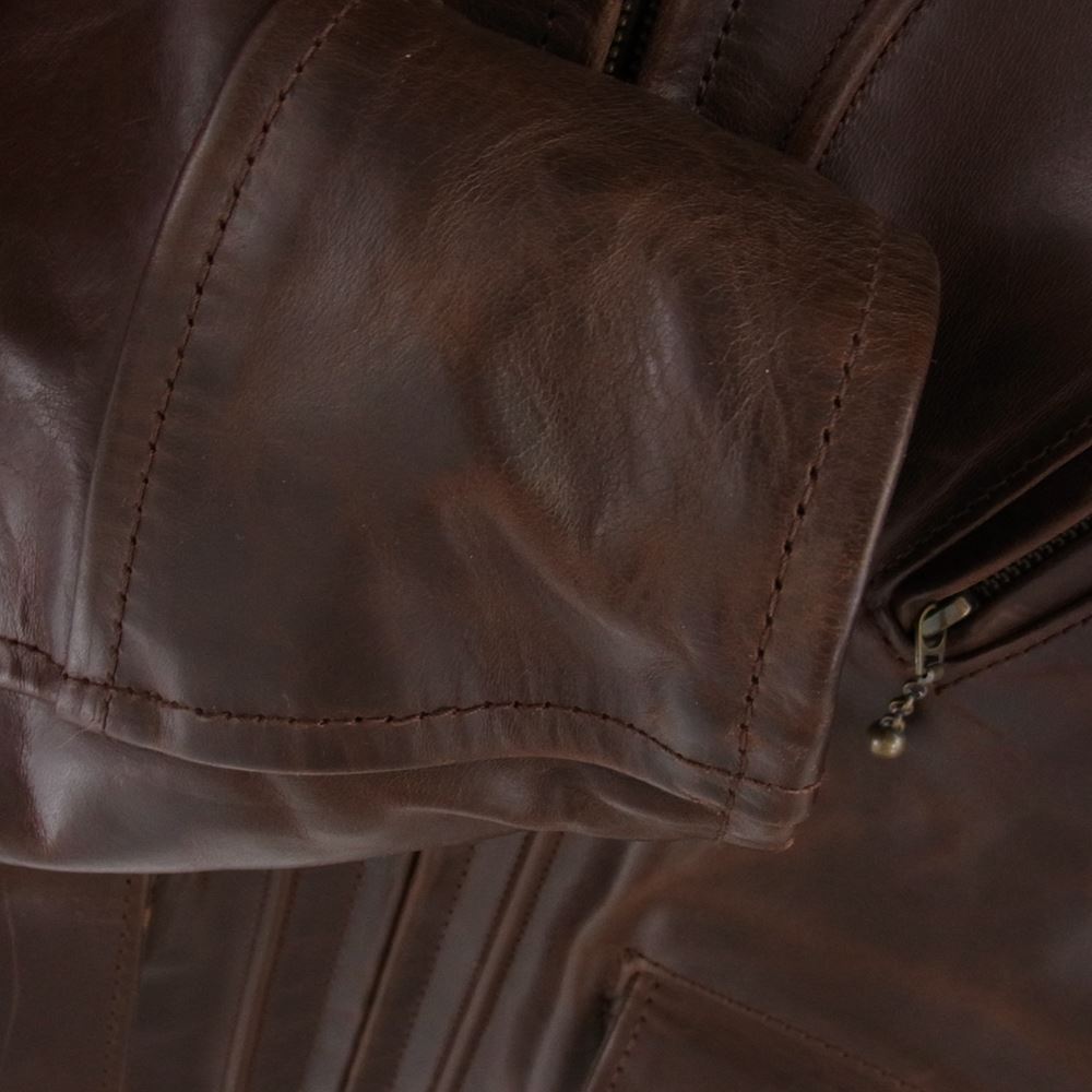 AERO LEATHER エアロレザー HERCULES ヘラクレス ホースハイド ハーフコート レザージャケット ブラウン系 36【中古】