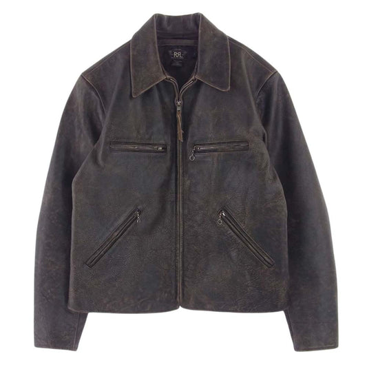 RRL ダブルアールエル カウレザー スポーツ ジャケット ブラウン系【中古】