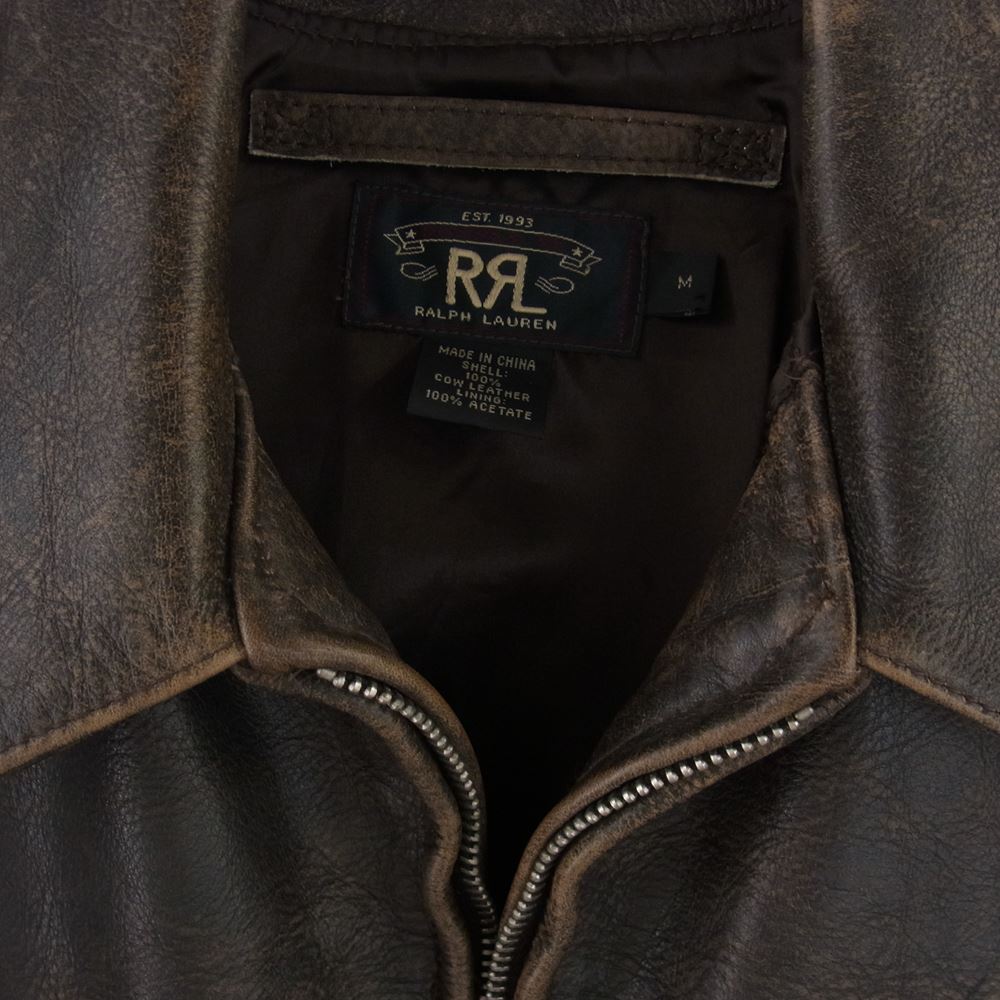 RRL ダブルアールエル カウレザー スポーツ ジャケット ブラウン系【中古】