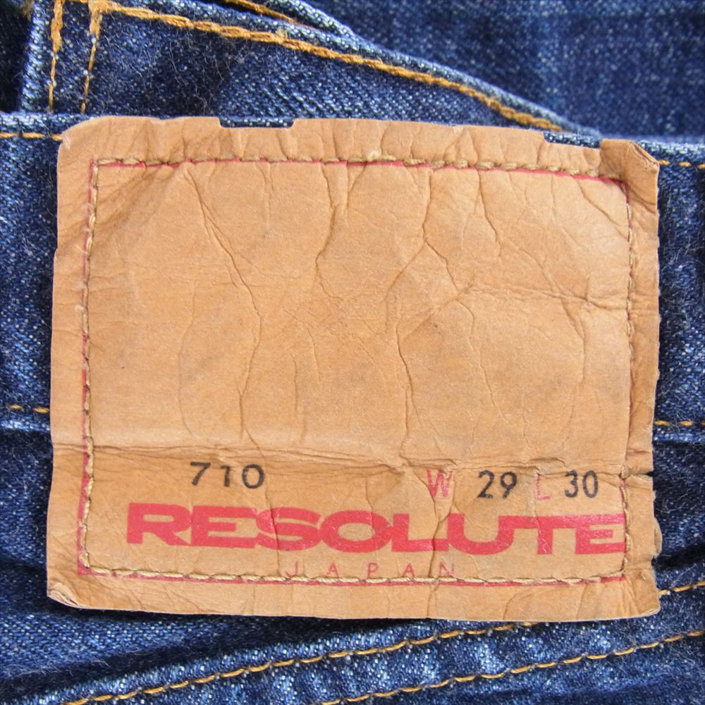 RESOLUTE リゾルト 710 ストレート デニム パンツ ジーンズ インディゴブルー系 29【中古】