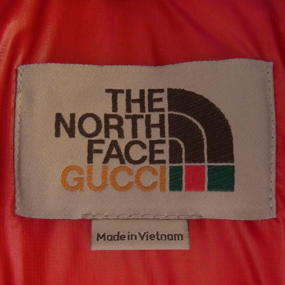 GUCCI グッチ × THE NORTH FACE ノースフェイス 21AW 663753 フーデッド ダウンジャケット ブルー系 レッド系 L【中古】